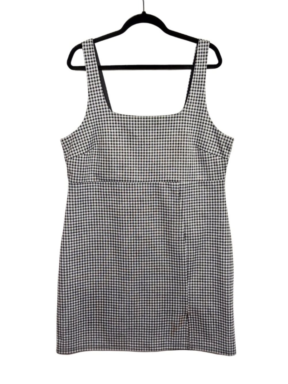 FOREVER 21+ Gingham Dress Mini Black White Gingham Plaid Print Sleeveless 2X